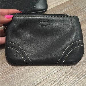 Coach Black Leather Pouch